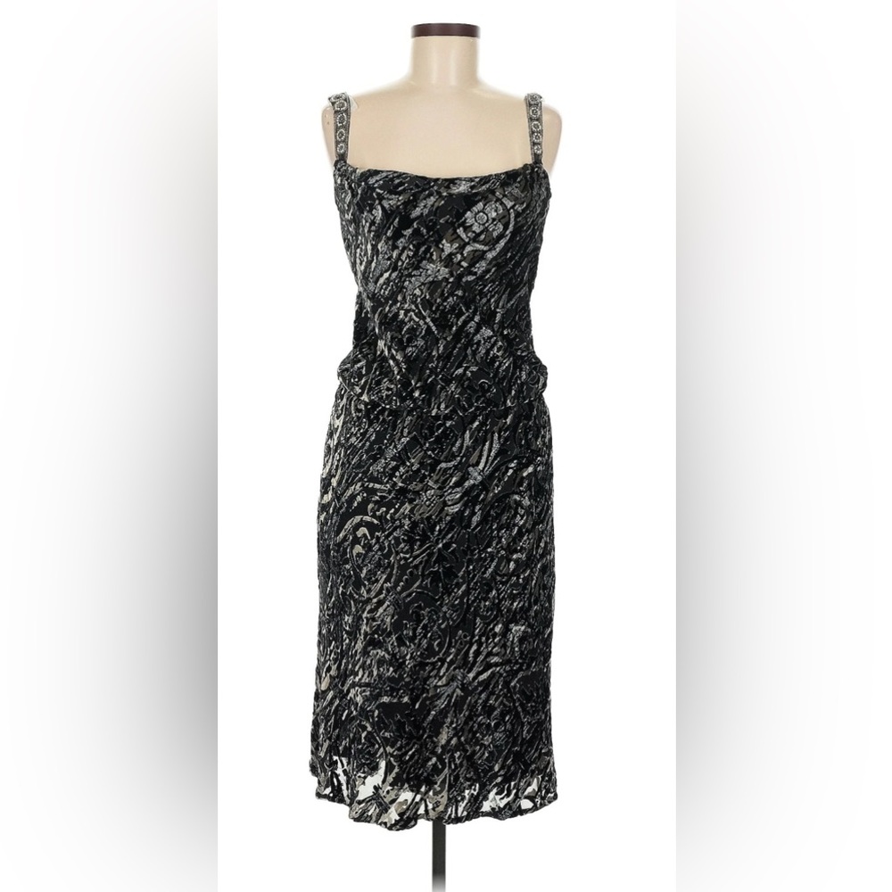 Women’s Badgley Mischa Velvet Burnout Silk‎ Dress Beaded Size 10 Fairy Grunge
